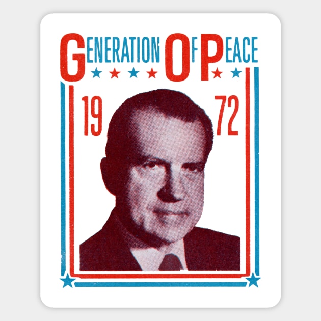 1972 Groovy Nixon for President Magnet by historicimage